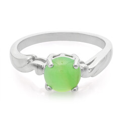 Bague en argent et Chrysoprase impériale