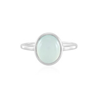 Bague en argent et Calcédoine d'eau