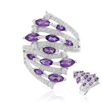 Bague en argent et Améthyste