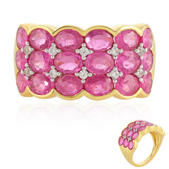 Bague en argent et Saphir rose de Madagascar