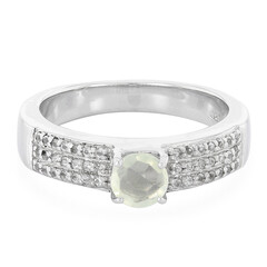 Bague en argent et Préhnite