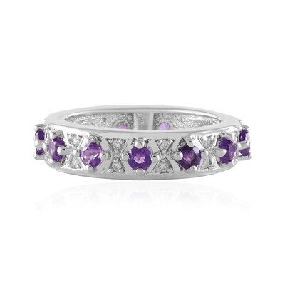 Bague en argent et Améthyste