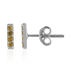 Boucles d'oreilles en argent et Citrine