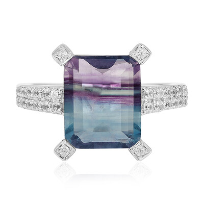 Bague en argent et Fluorite