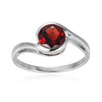 Bague en argent et Grenat du Mozambique