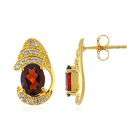 Boucles d'oreilles en argent et Grenat du Mozambique
