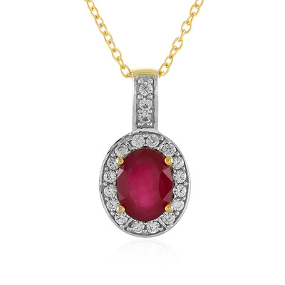 Collier en argent et Rubis de Madagascar