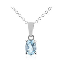 Collier en argent et Topaze bleu ciel