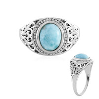 Bague en argent et Larimar