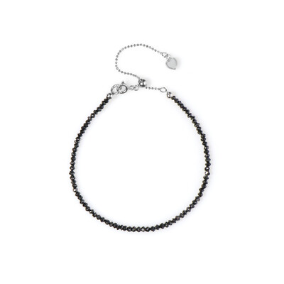 Bracelet en argent et Diamant noir (Adela Silber)