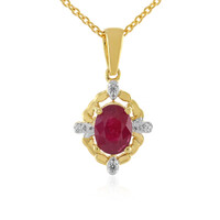 Collier en argent et Rubis de Madagascar