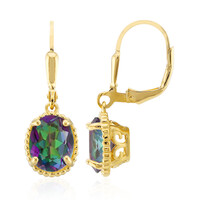 Boucles d'oreilles en argent et Quartz mystique