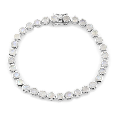 Bracelet en argent et Pierre de lune bleue (KM by Juwelo)