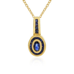 Collier en argent et Saphir bleu