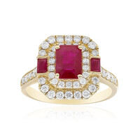 Bague en or et Rubis AAA du Mozambique (CIRARI)