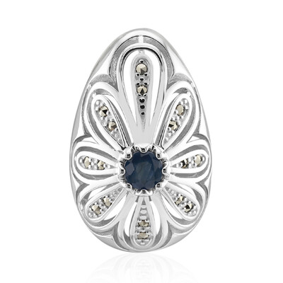 Pendentif en argent et Saphir bleu (Annette classic)