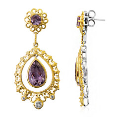 Boucles d'oreilles en argent et Améthyste Rose de France (Dallas Prince Designs)