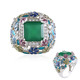 Bague en argent et Onyx vert (Adela Silber)