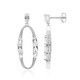Boucles d'oreilles en argent et Topaze blanche
