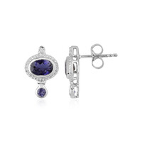 Boucles d'oreilles en argent et Iolite