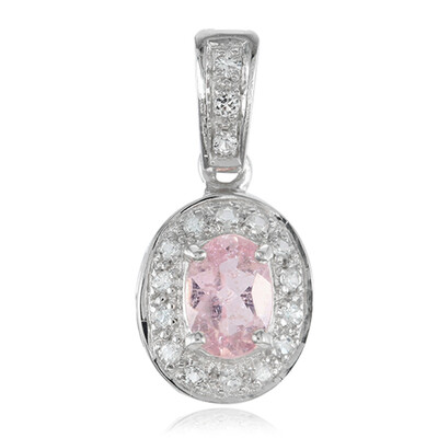Pendentif en argent et Tourmaline cuprifère rose