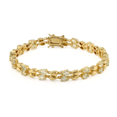 Bracelet en argent et Améthyste verte