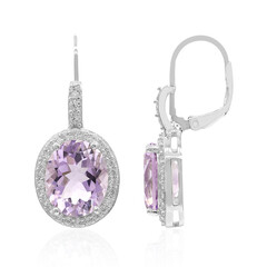 Boucles d'oreilles en argent et Améthyste de Bolivie