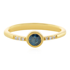 Bague en argent et Diamant bleu I3