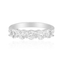 Bague en argent et Topaze blanche