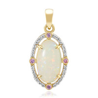 Pendentif en or et Opale blanche du Brésil