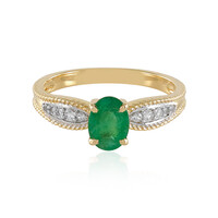 Bague en or et Emeraude du Brésil
