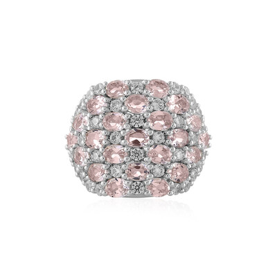 Bague en argent et Morganite de Madagascar