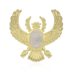 Pendentif en argent et Pierre de Lune arc-en-ciel