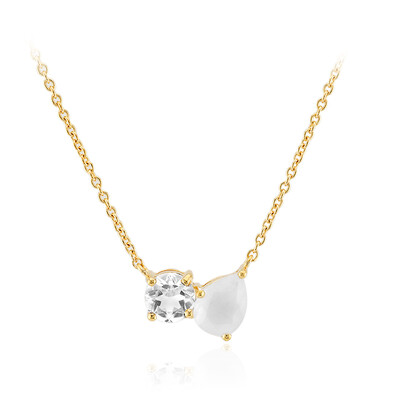 Collier en argent et Quartz blanc pastel