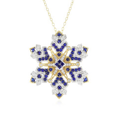 Collier en argent et Spinelle bleu cobalt (Gems en Vogue)