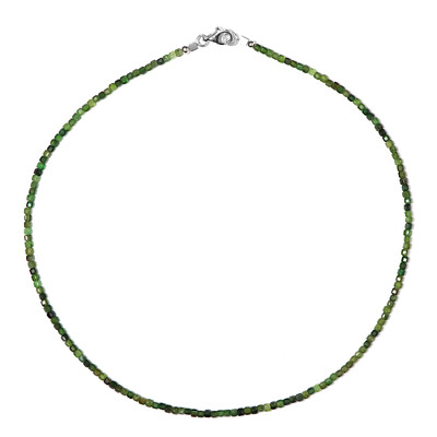 Collier en argent et Tourmaline verte