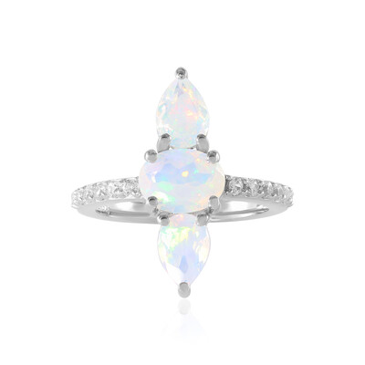 Bague en argent et Opale Welo (Adela Silber)