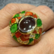 Bague en argent et Améthyste verte (Adela Silber)