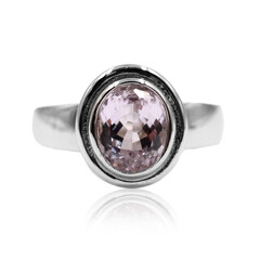 Bague en argent et Kunzite du Brésil