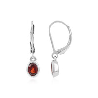 Boucles d'oreilles en argent et Grenat du Mozambique