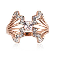 Bague en or et Béryl rose non chauffé