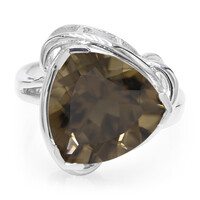 Bague en argent et Quartz fumé