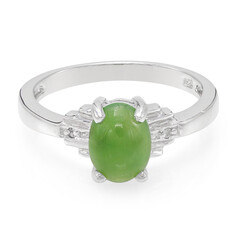Bague en argent et Chrysoprase impériale