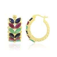 Boucles d'oreilles en argent et Saphir bleu