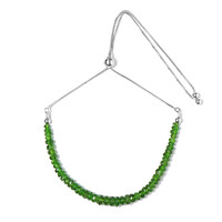Bracelet en argent et Diopside de Russie