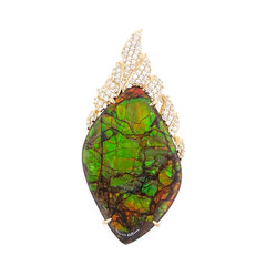 Pendentif en or et Ammolite (de Melo)