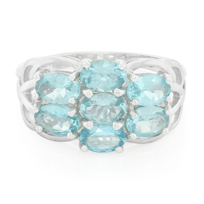 Bague en argent et Apatite bleue