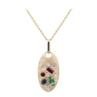 Collier en or et Emeraude de Zambie AAA (Adela Gold)