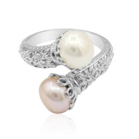 Bague en argent et Perle de culture d'eau douce (TPC)
