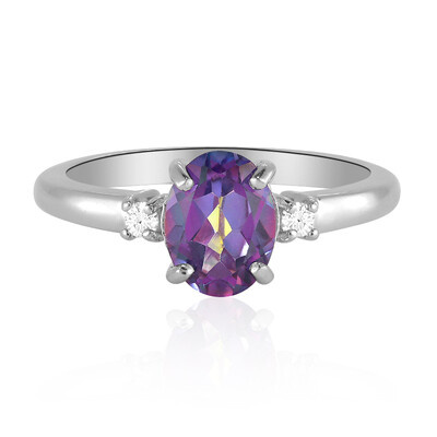 Bague en argent et Topaze Mystique
